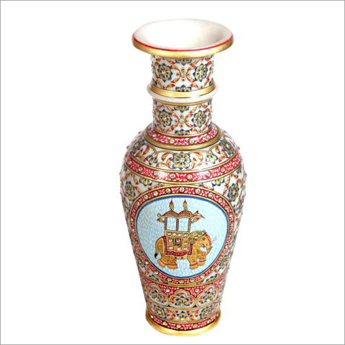 Hand Painting Fancy Marble Vase