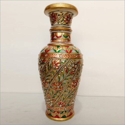 Leaf Design Marble Vase