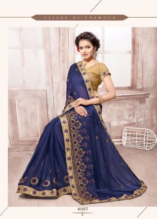 Black Wedding Wear Saree - Cotton Silk Fabric, Embroidered Pattern | Beaded Closure, Stone Work, All-Season Warranty