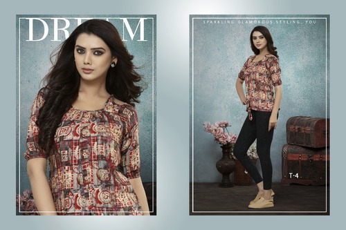 Designer Rayon Cotton Printed Tops By SYASII DESIGNERS LLP