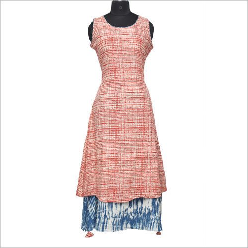 Ikat Drape Kurti