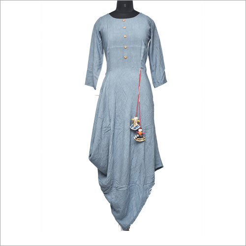 Rayon Cut Out Flower Kurti