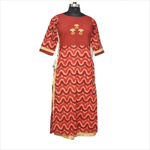 Rayon Printed Square Kurti