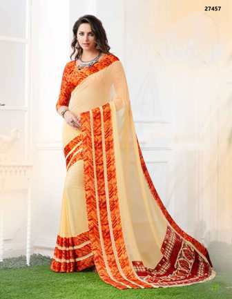 Cotton Silk Double Shaded Daily Wear Saree