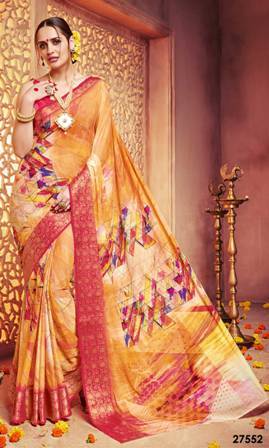 Cotton Silk Wedding Wear Colouring Printed Saree