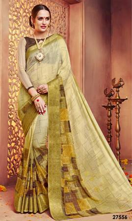 Cotton Silk Wedding Wear Haldi Coloured Saree