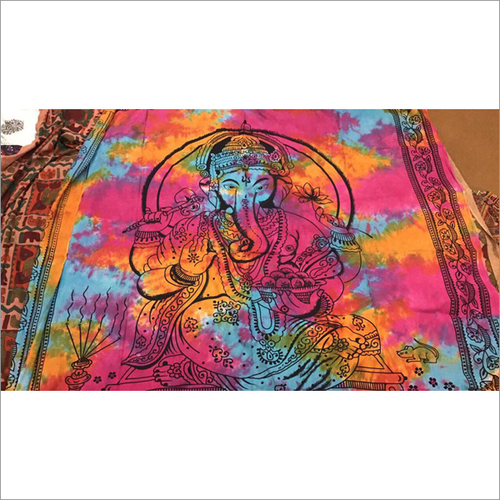 Hand Painted Ganesha Bedsheet