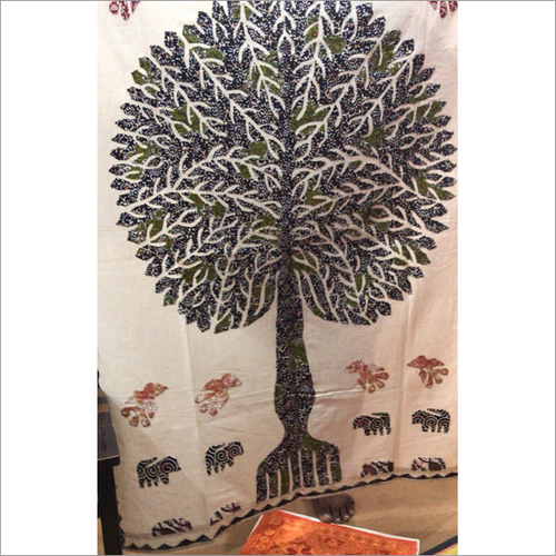 Handmade Tree Printed Bedsheet