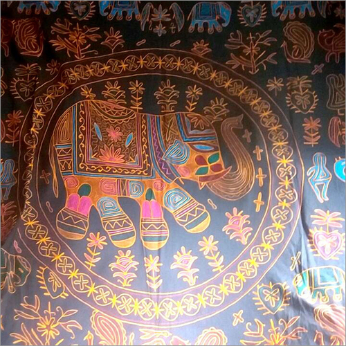 Hand Painted Elephant Cloth Tapestry