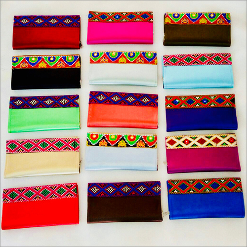 Handmade Embroidered Flap Clutch Purse