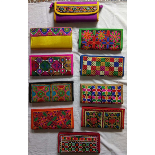 Handcrafted Multicolored Embroidered Clutch Purse
