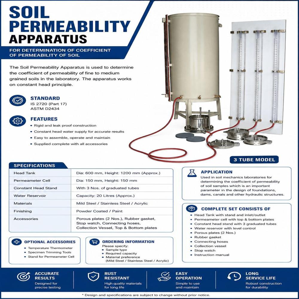 Soil Permeability Apparatus - Warranty: 1 Year