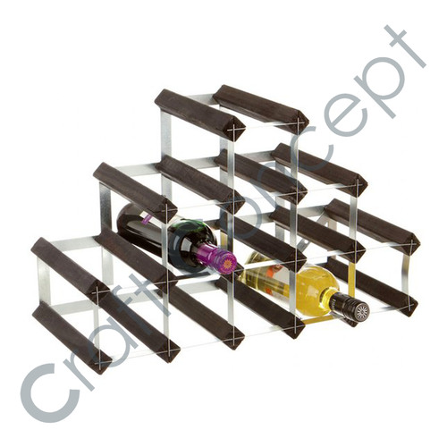 Wooden Pyramid Wine Rack No Assembly Required