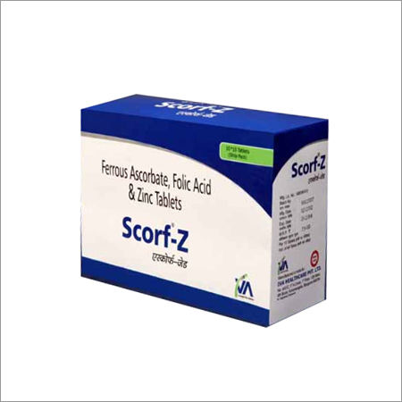 Ferrous Ascorbate Eq. to El.Iron 100mg Folic Acid 1.5mg  Zn 22.5mg