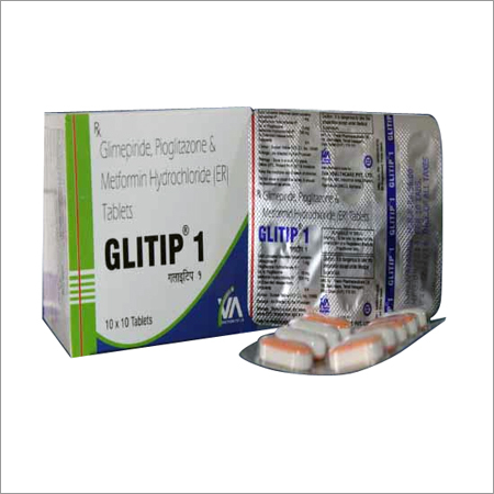 Glimepiride 1 mg. Metformin 500 mg. (ER)- Bilayered Tab.