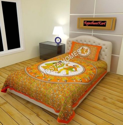 Single Bed Bed Sheet Multi Color Length: 60*90 Inch (In)