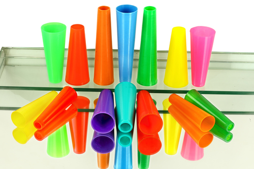 Multicolored Plastic Cones