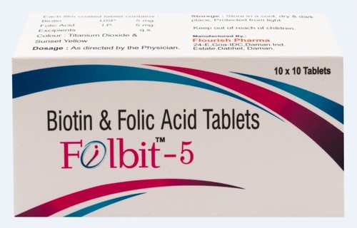 Hair Treatment Products Folic Acid Biotin Tab at Best Price in Ahmedabad |  Glasier Wellness Inc