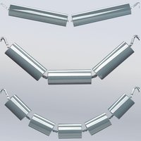 Garland Idlers - Steel, Hdpe, And Polymer Handles | 3-roll And 5-roll Design For Efficient Bulk Material Conveyance, Custom Sizes And Configurations Available