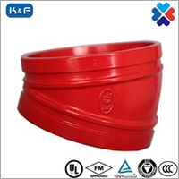 Ductile Iron Grooved Pipe 22.5 Degree Elbow