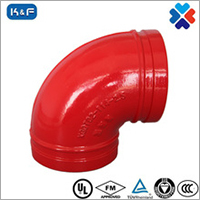 ductile iron grooved pipe fittings Pipe 90 degree elbow