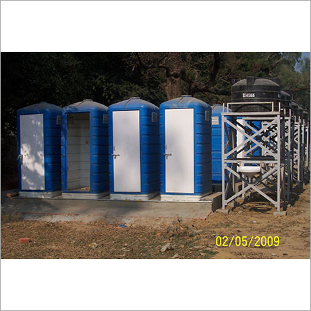Individual Toilet - FRP Material, Variable Dimensions, Blue Color | Clean, Durable, Easy Setup, Portable, Hygienic, Weatherproof, Modular, High Water Resistance