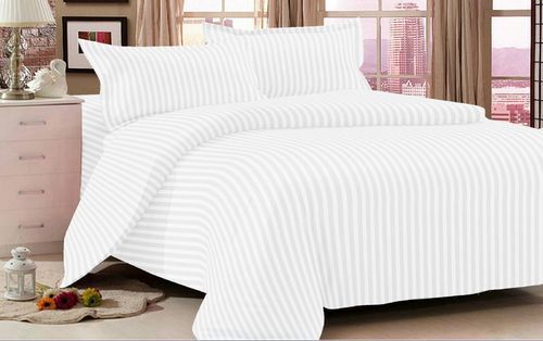 300 Thread Count Cotton Satin Stripe Bed Sheet