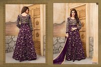 Purple Georgette Anarkali Suit - Customized Sizes, Full Sleeves | Embroidered, Beaded Decoration, All Season Fashion