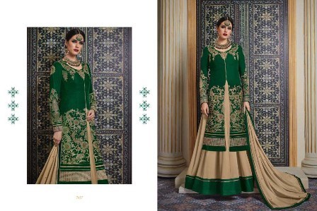 Velvet Anarkali Suit - Customizable Sizes Available from XS to XXXL, All-Season Beaded Design, Full Sleeves, Dry Clean Only