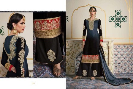Indian Blue Coloured Plazzo Type Suit
