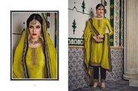 Yellow Velvet Designer Suit - Georgette, Customized To Plus Size | Modern Indian Ethnic Wear, Full Sleeves, Embroidered, All Season, Dry Clean Only