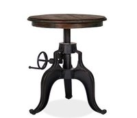 Adjustable Crank Table - Wrought Iron Material, Contemporary Design | Durable Finish, Ideal For Classic Settings