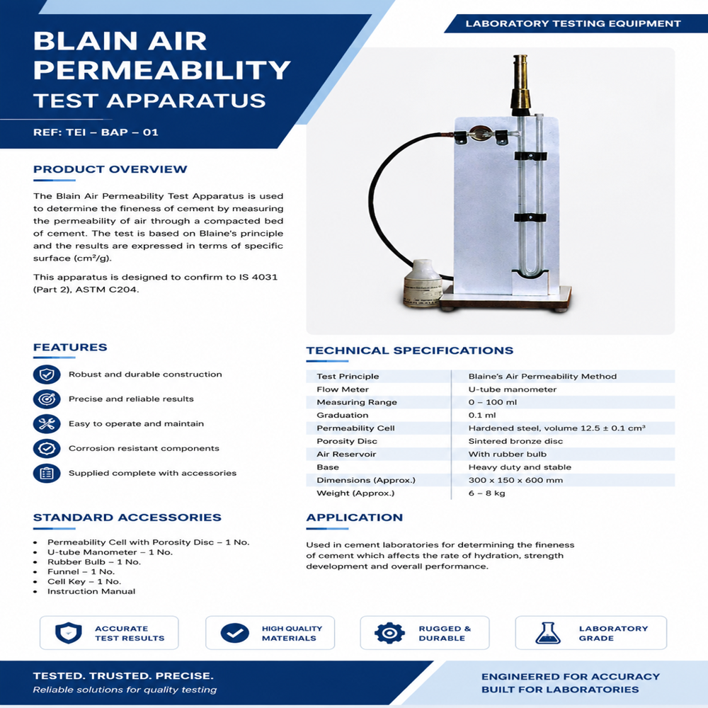 Blaine Air Permeability Apparatus