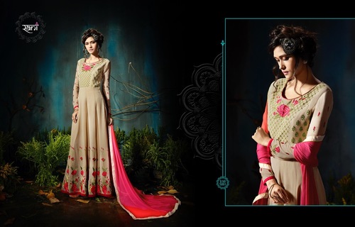 HEAVY GEORGETTE KALI SALWAR SUITS WITH HEAVY WORK