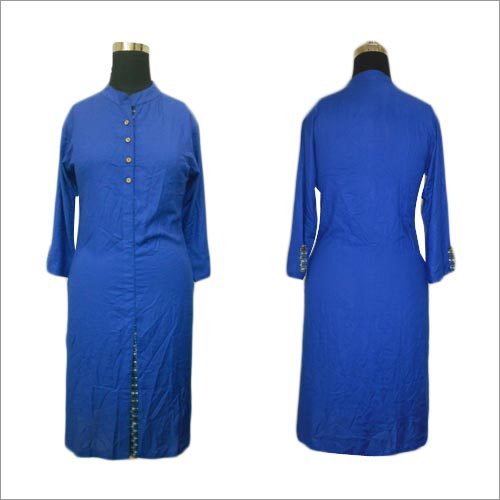 Ladies Long Blue Kurti