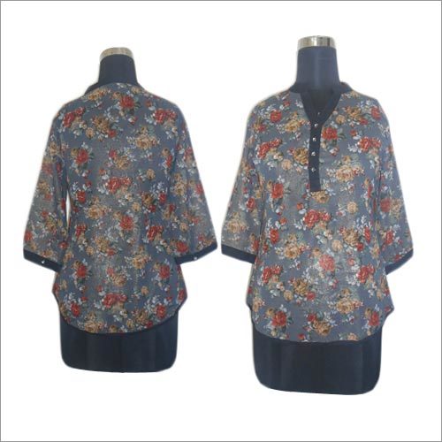 Ladies Blue Grey Top