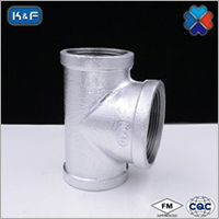 Galvanized Malleable Iron Pipe Fitting Bullhead Tee