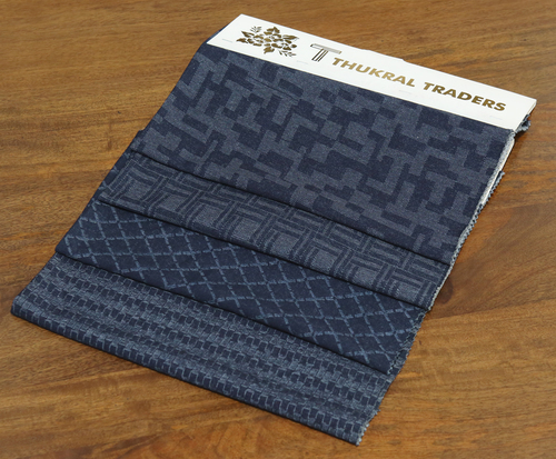 Indigo Jaqaurd Fabrics