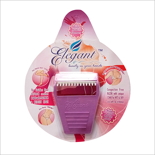 Elegant Disposable Razor - Stainless Steel, Ideal Size, White & Purple Colors | Sharp German Blade, PTFE Coating, For Legs, Bikini, Underarms