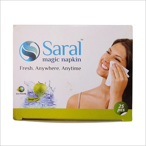 Fresh Wet Tissues - 100% Pulp Rayon, Coin Shaped, 2 Inch | Anti-Bacterial, Magic Transformation to Fragrant Green Apple Wet Napkin, 25 Pieces
