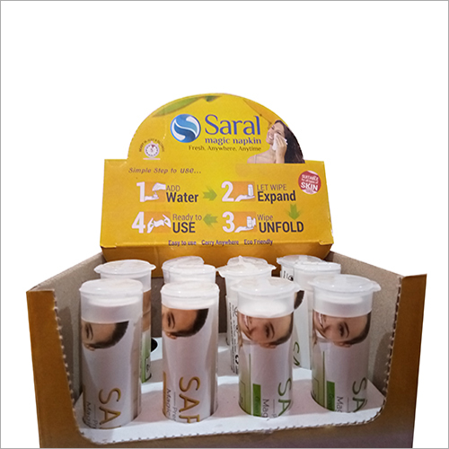 Saral Magic Napkin - 100% Pulp Rayon, 6 Inch , Anti-Bacterial, Fragrant Wet Tissue Wipes in Lemon & Green Apple Mix