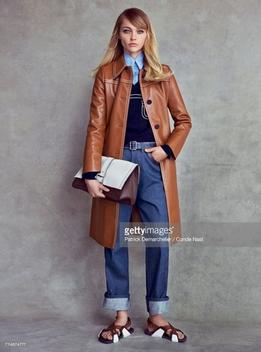 Woolen Ladies Leather Jacket