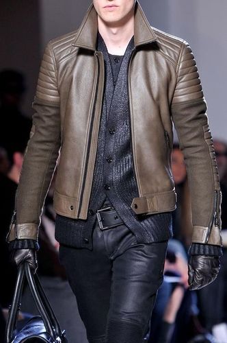 Woolen Fancy Leather Jacket