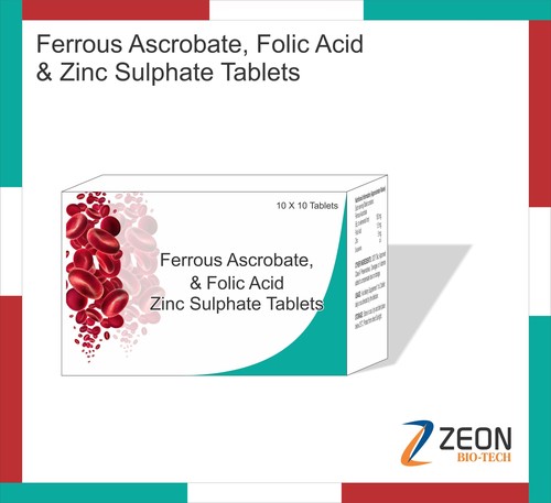 Ferrous Ascorbate, Folic Acid with Zinc Supplement Tablets