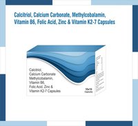 Calcitrol, Calcium Carbonate, methylcobalamin, Vitamin B6, Folic Acid, Zinc, Vitamin K2-7 Capsules