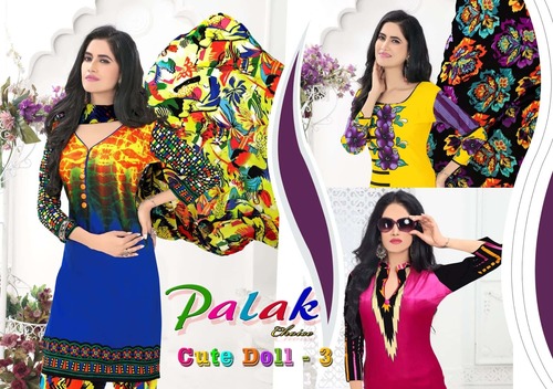 Palak Cotton Printed Dress Material