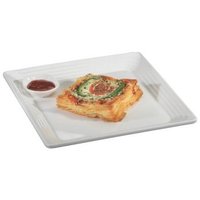 Square Platter - Ceramic, 7" - 10" Sizes, White Color | Lightweight, Durable, Leakage-proof, Versatile Serving Solution