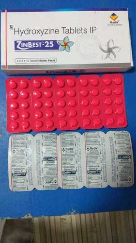 Tablets Hydroxyzine 10 Mg, 25 Mg, 75 Mg