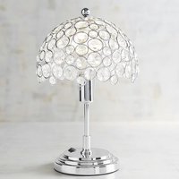 Crystal Bead Mini Cordless Lamp With Led Bulb