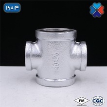 Galvanized Malleable Iron Pipe Reducing Cross -